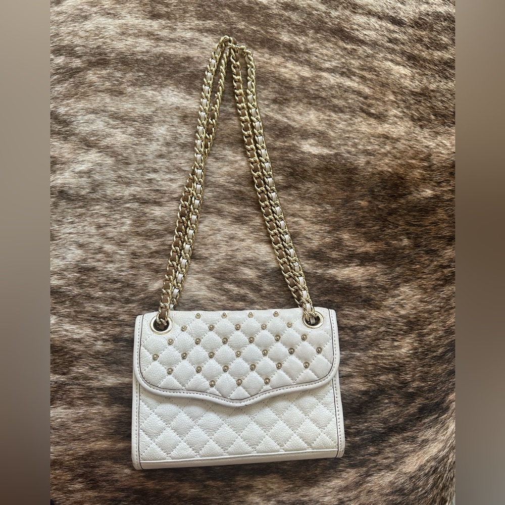 Rebecca minkoff quilted studded leather shoulder bag